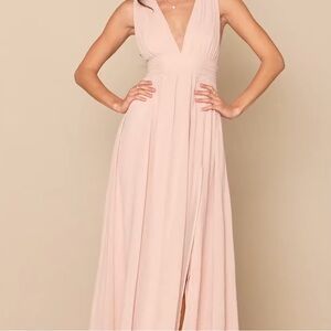 Elegant Blush Maxi Dress